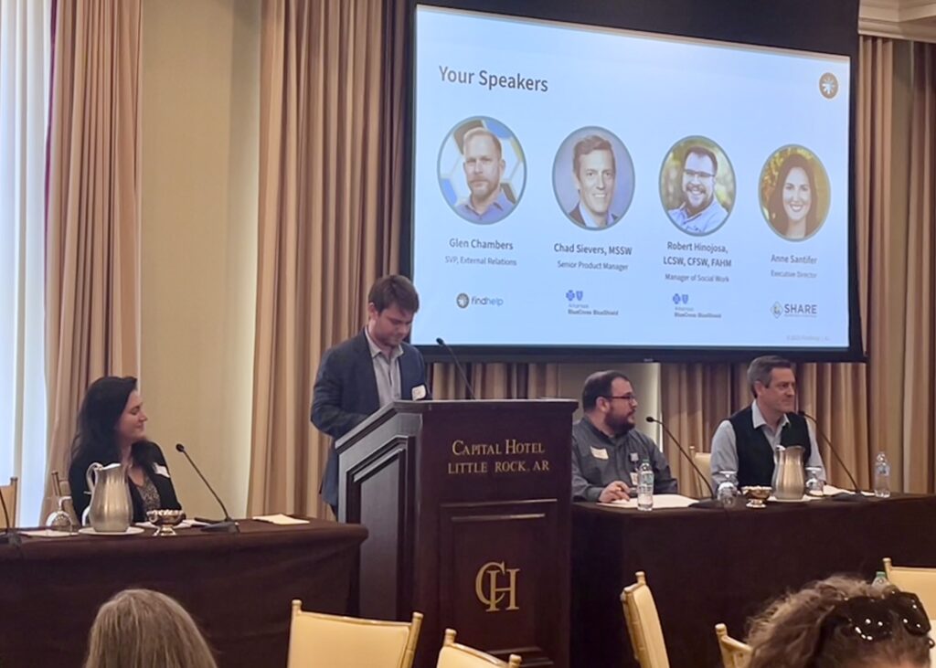 An expert panel at Findhelp's Arkansas Social Care Summit.