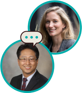 Dr. Wi Chung and Rachel Lauderdale at Findhelp's 2024 Connect Summit