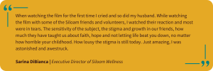 Quote from Sarina DiBianca on findhelp film's "Living Positive" about Siloam Wellness