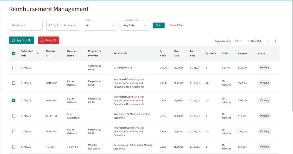 Findhelp functionality supports New York SCNs under the 1115 waiver.